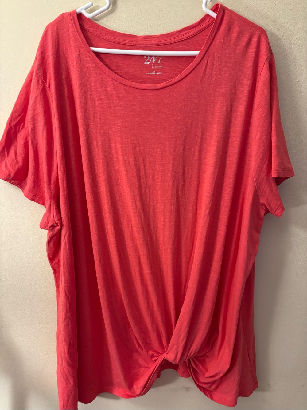 Maurices  Knot-Front Short Sleeve Tee Women’s Plus Size 4X NWOT!